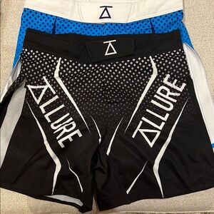Allure Men's Black and Blue Shorts
